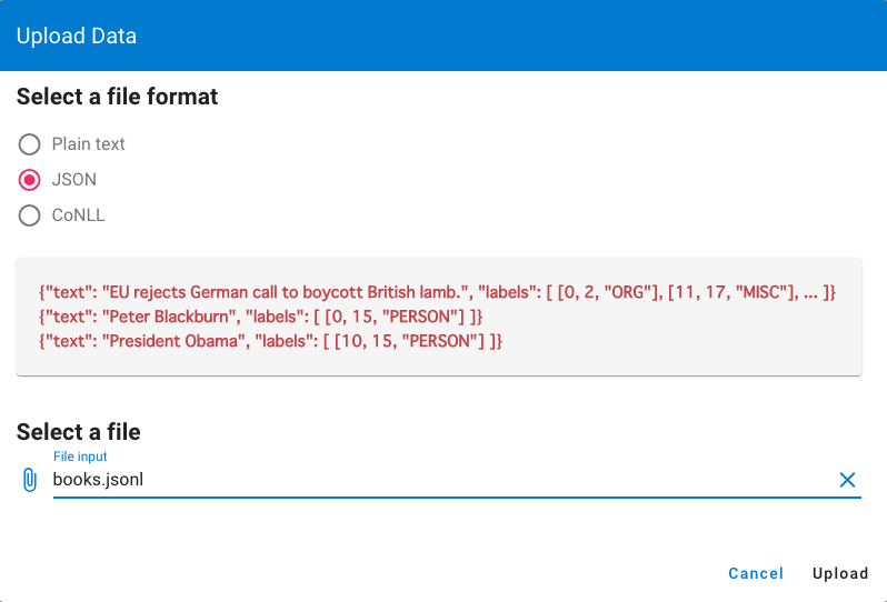 Importing a dataset.